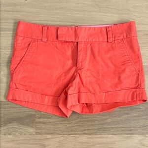 Lilly Pulitzer Barclay Coral Roll-Cuff Shorts, 6, EUC